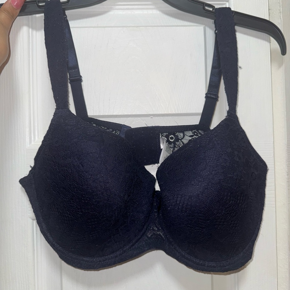 Laura Ashley Black Full Coverage Bra with Underwire Support